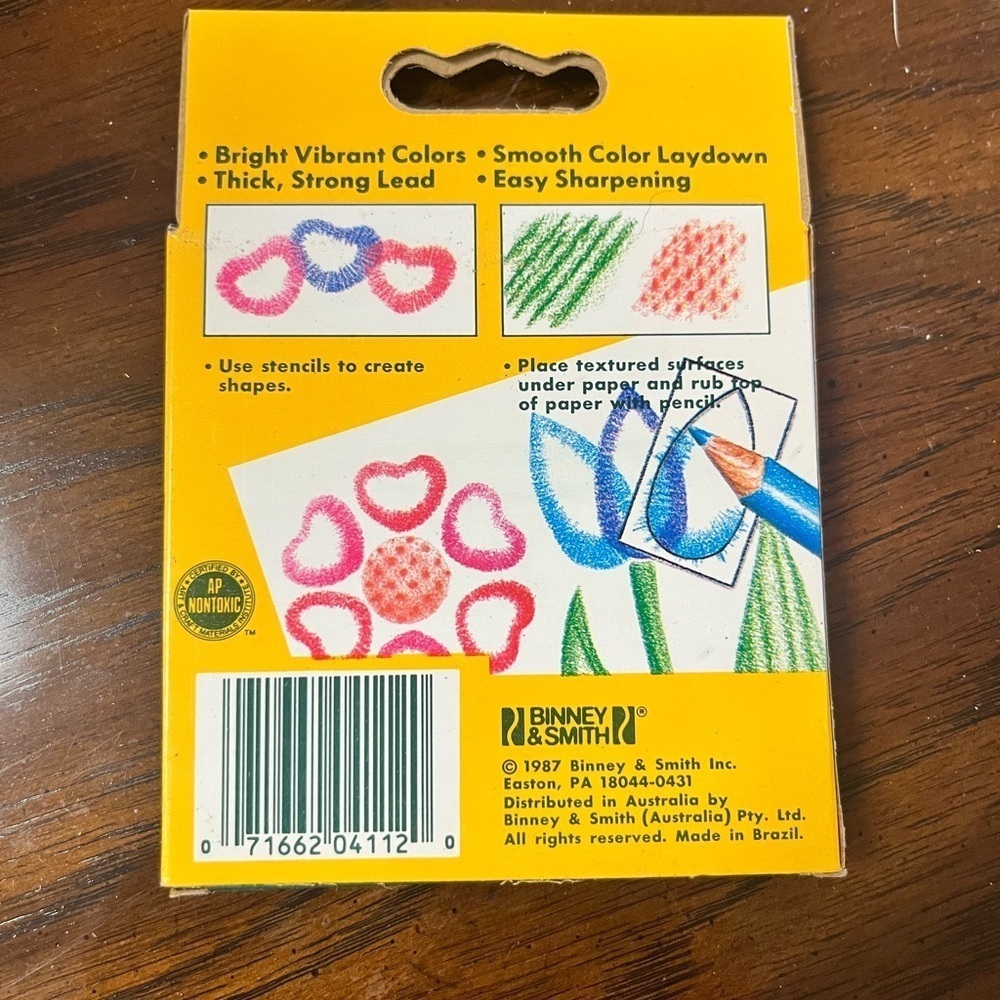 Rare Vintage Crayola Mini Colored Pencils 12 Ct 1987 3.3mm - Picture 2 of 2